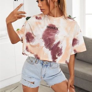 4/15$ Honey Dyed oversized crop top